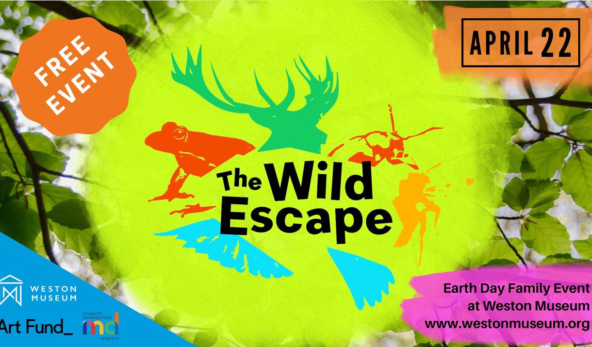 Flyer promoting The Wild Escape event at Weston Museum