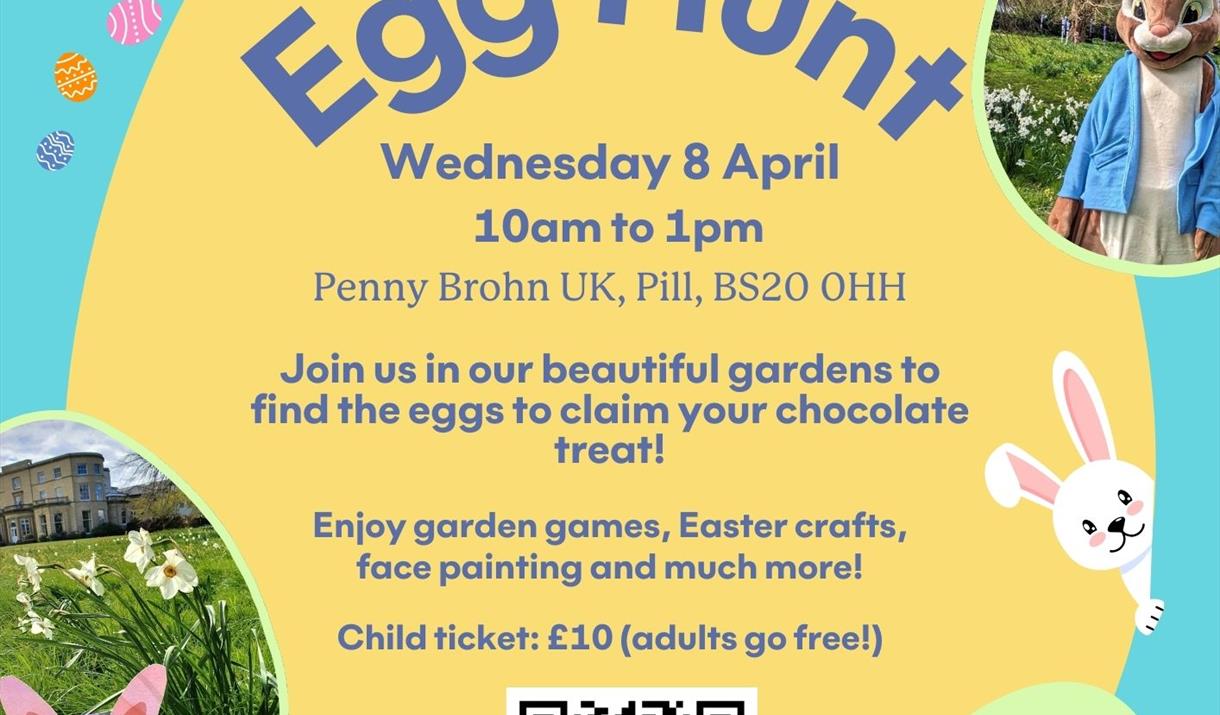 Easter Egg Hunt promotional poster giving details of date, time and address