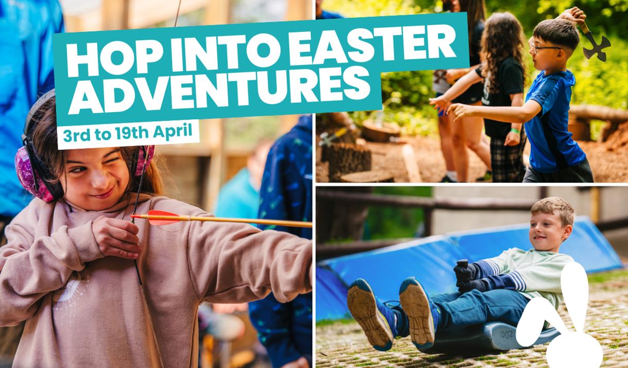 Easter adventures at Mendip Activity Centre - archery, air rifle, and easter tobogganing egg hunt