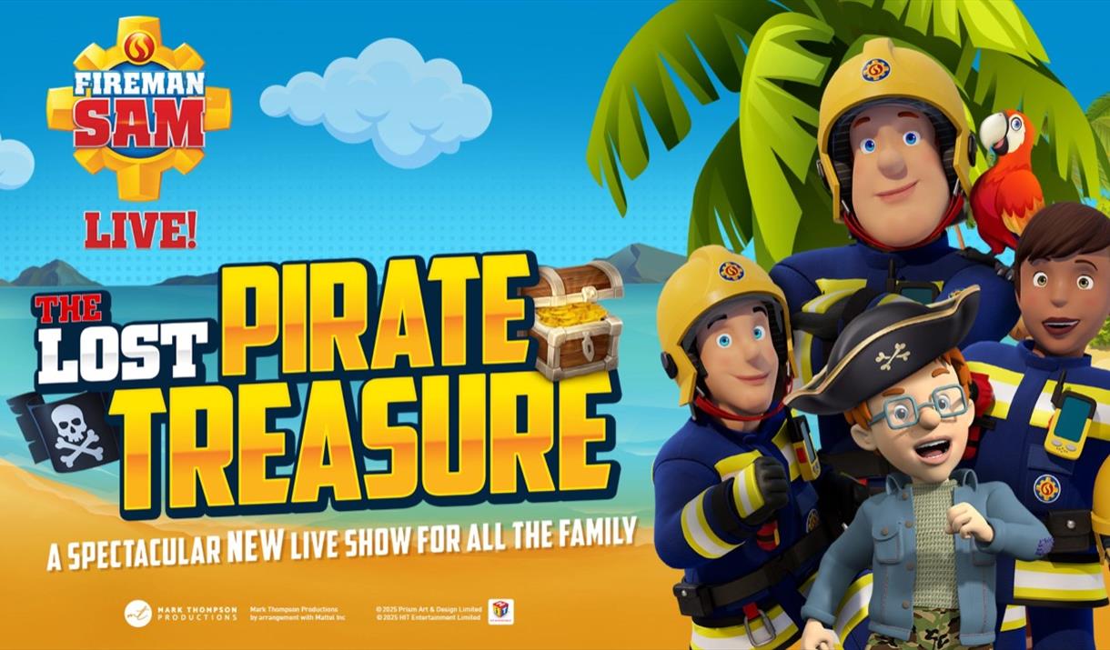 Four Cartoon characters on a beach