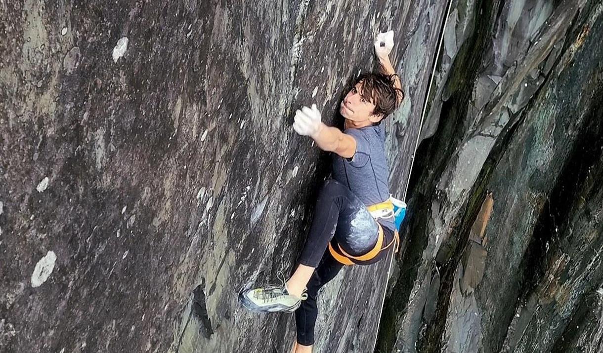 Franco Cookson climbing