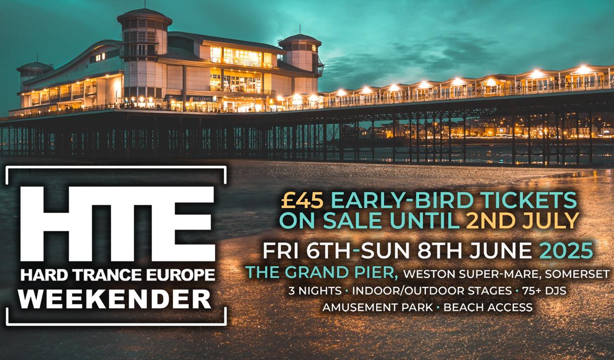 HTE 2025 at The Grand Pier poster - photograph of the Pier with event details.