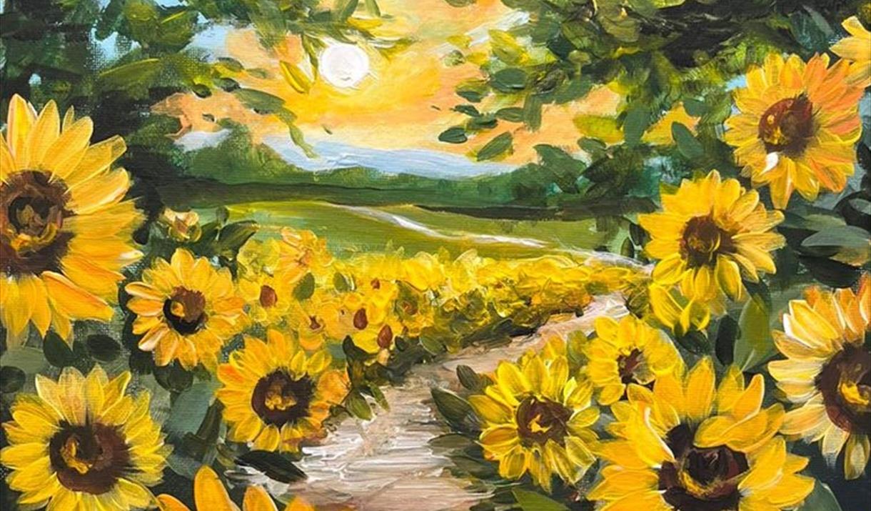 Join Brush Party to paint 'Sunflower Avenue' - at Puxton Park