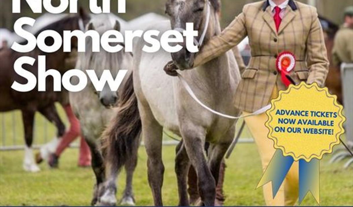 Flyer depicting a pony and rider to advertise the North Somerset Show