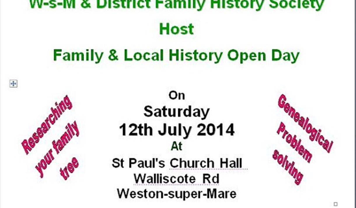Weston-super-Mare District Family History Society Open Day