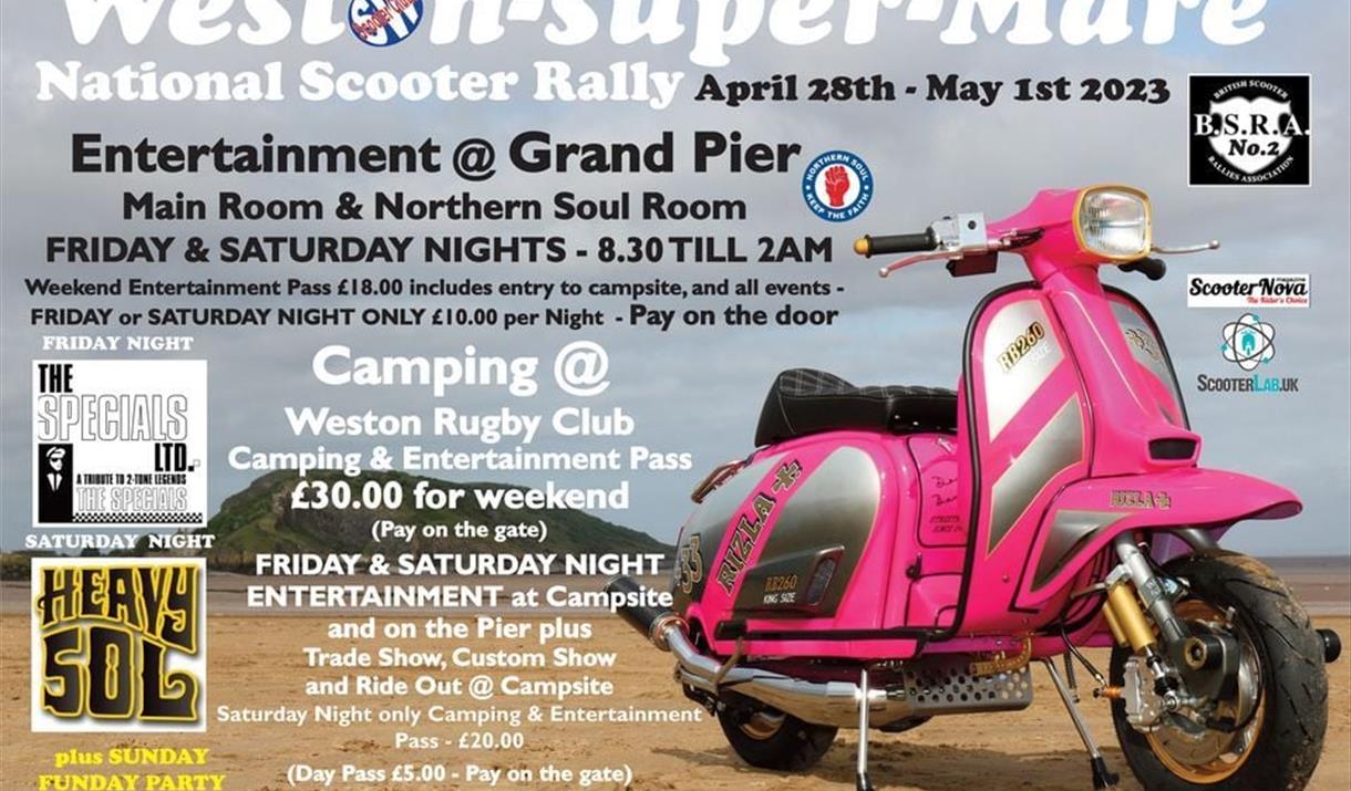 Flyer for the Weston-super-Mare national Scooter Rally