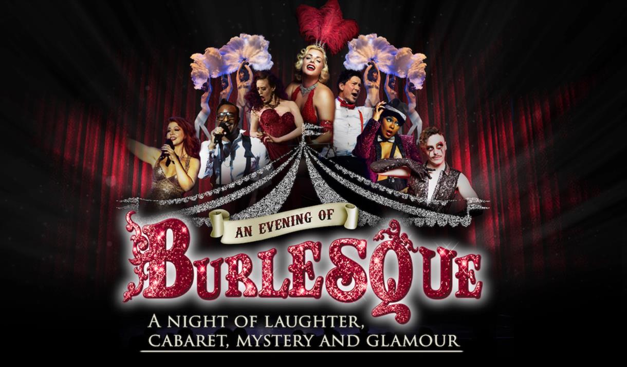 .Images of burlesque dances with feathers, singers with microphones and velvet curtains.