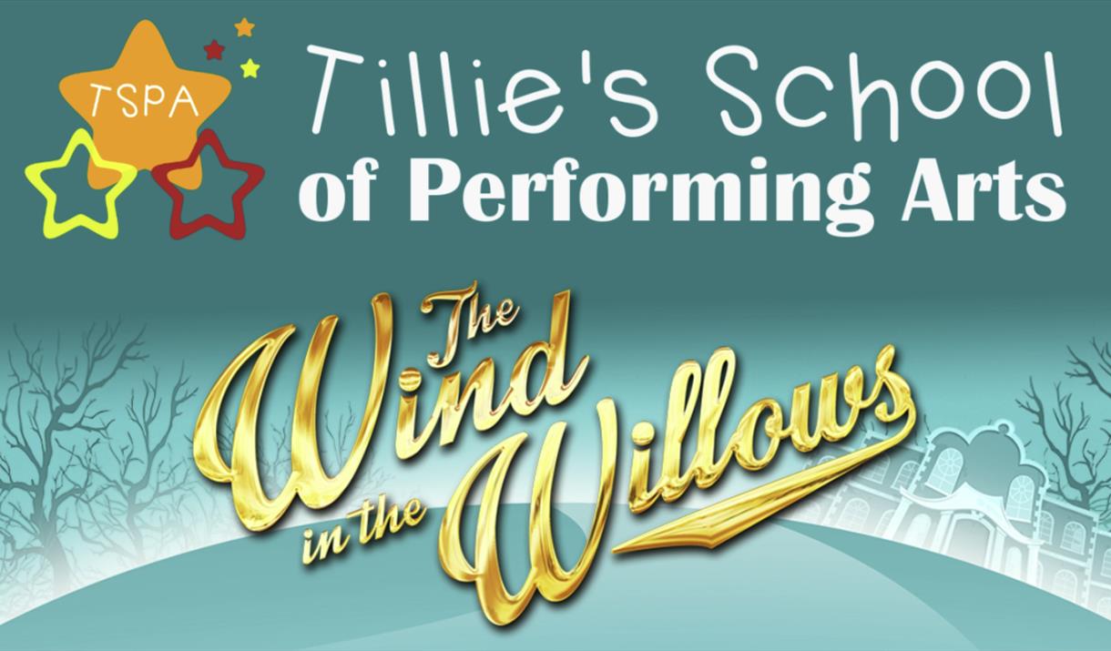 The title is in gold with the performers logo at the top. The background has trees with no leaves and a building on the bottom left with in all tinted