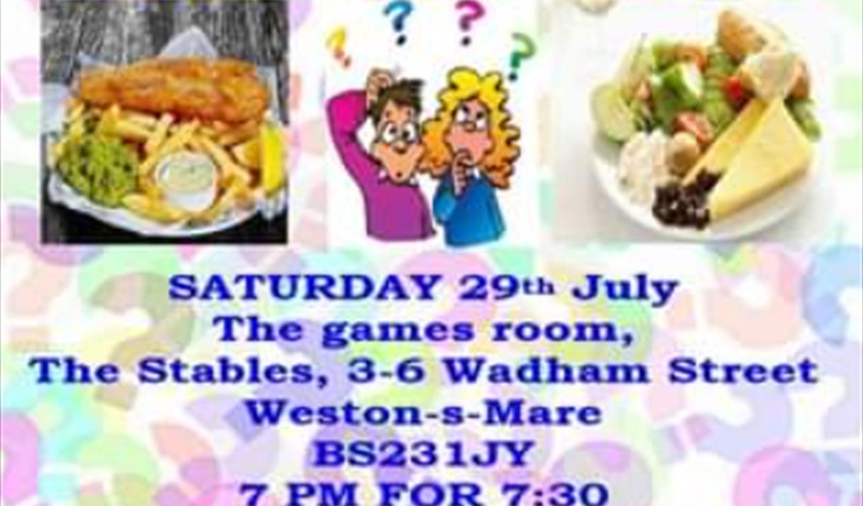 Information about the quiz and some pictures of food that is available.