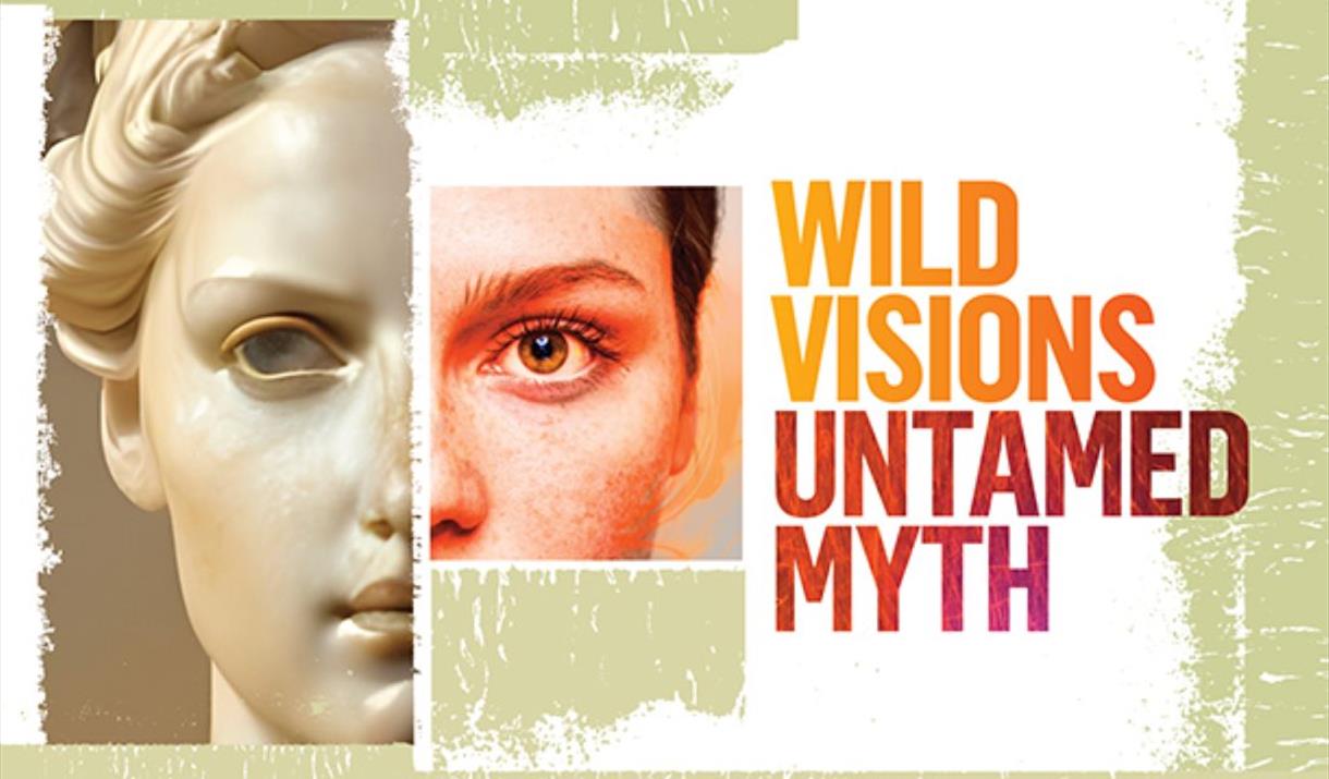 Wild Visions, Untamed Myth - split image statue/real girl