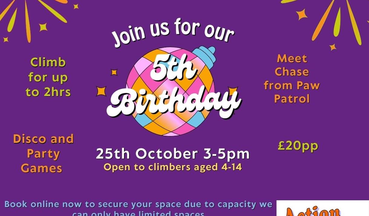 CLIP 'N CLIMB 5TH BIRTHDAY