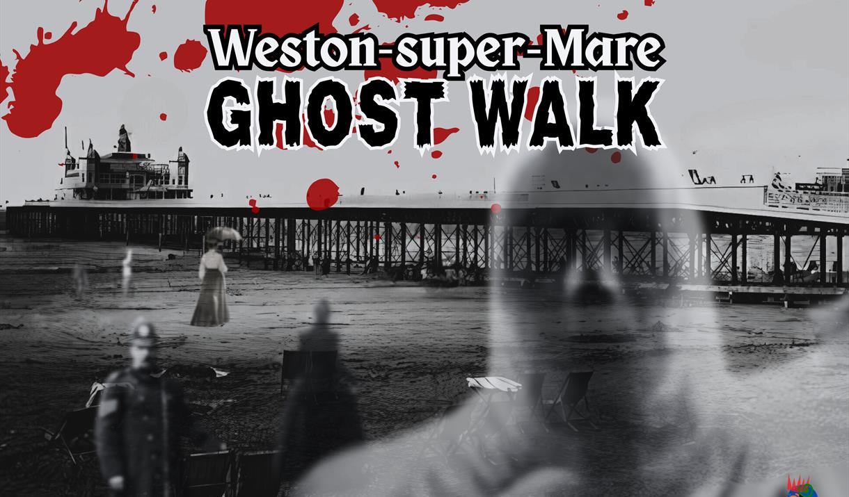 Weston's pier in the snow surrounded by ghosts