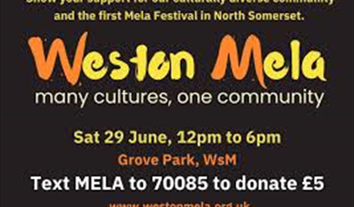 Poster of Weton Mela event in bright colours with full details of the event.