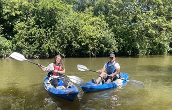 couple in a kayak