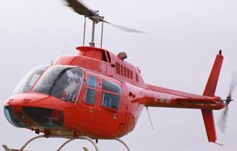 Santa in a helicopter