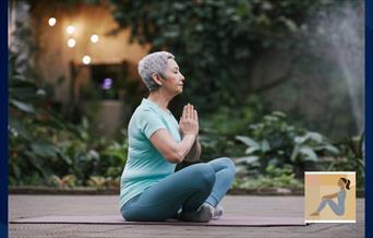 Woman doing yoga out of doors