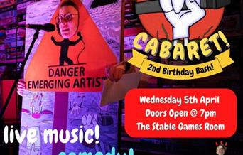Publicity flyer for From The Mud cabaret  night