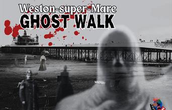 Ghostly figures on the beach overlooking the original Grand Pier