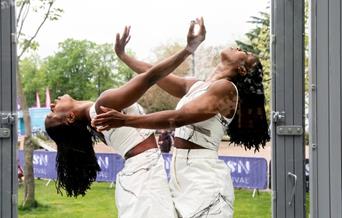 Photograph of twin dancers - bonded.