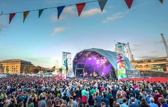 Music stage at Bristol Harbour Festival