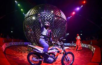 Globe of Death Motorbike Circus Funtasia