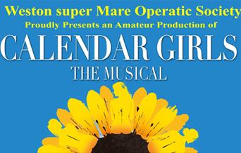 Calendar Girls poster with sunflower