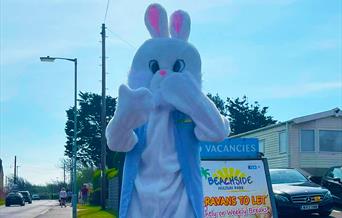 The Easter Bunny at Beachside Holiday Park