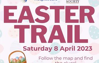 Flyer advertising the Weston Hospicecare and Uphill Village Society Easter Trail