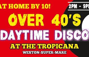 Poster advertising a daytime adults disco party