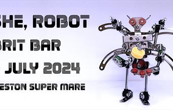 Poster with event details and a image of a robot.