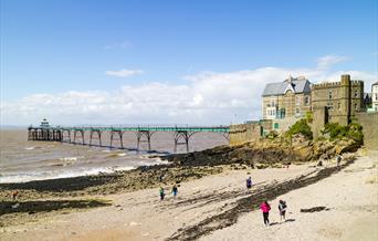 clevedon beach pier bristol channel