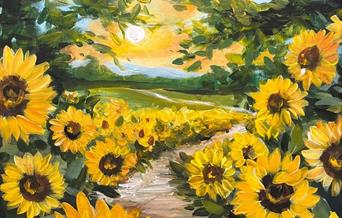 Join Brush Party to paint 'Sunflower Avenue' - at Puxton Park