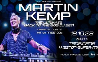 Martin Kemp on the DJ decks