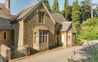 Exterior of a quaint Victorian lodge