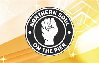 Graphic of a fist with the the words Northern Soul On The Pier around it