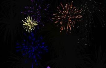 fireworks on dark background