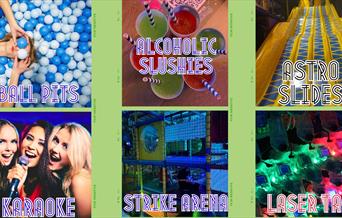 Collage of six party events pictures