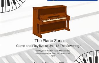 Publicity flyer for the Piano Zone