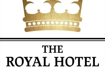 The Royal Hotel logo with a gold crown