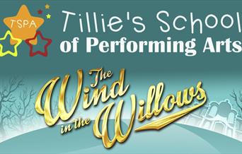 The title is in gold with the performers logo at the top. The background has trees with no leaves and a building on the bottom left with in all tinted