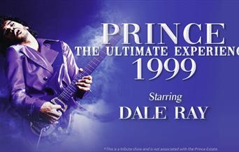 Dale Ray playing the guitar on the left and the title in white on the right.