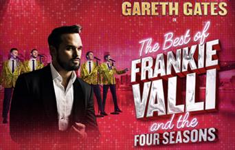 Gareth Gates in front of the four seasons on the left and the title on the right.