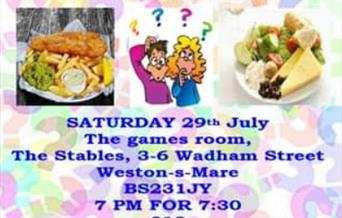 Information about the quiz and some pictures of food that is available.