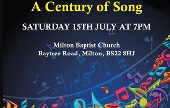 Worle Community Choir Summer Concert poster with colourful musical notes.