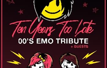 Ten Years Too Late poster of Emo figures.

