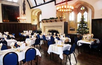 Wells Cathedral Christmas Lunches in medieval Vicars Hall