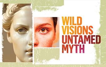 Wild Visions, Untamed Myth - split image statue/real girl