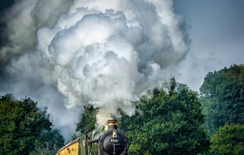 Artistic steam train