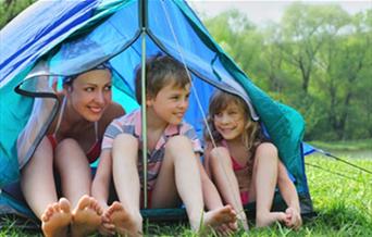 Family Pitch a Tent