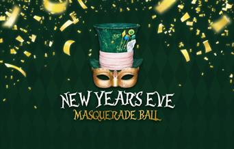 masquerade mask with descriptive text of ball